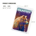 thumbnail image 3 of Lantern Press 1000 Piece Jigsaw Puzzle, Glacier National Park, Montana, Vivid Grizzly Bear, 3 of 5