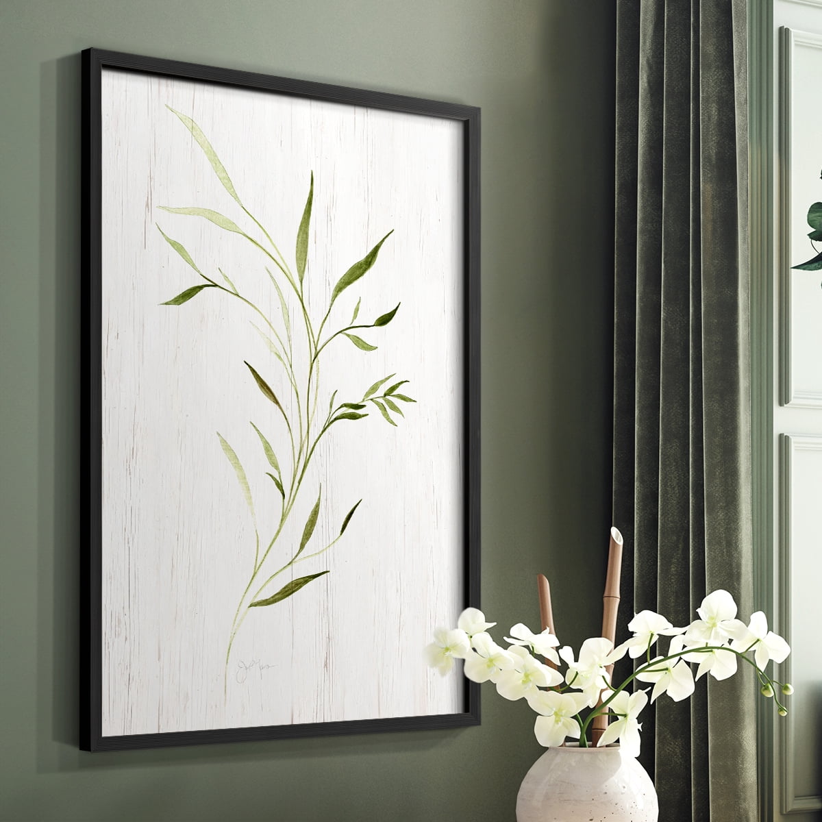 Windblown Leaves II Framed Print - Solid Wood in Single Picture Frame Solid Wood 2 Framed Print