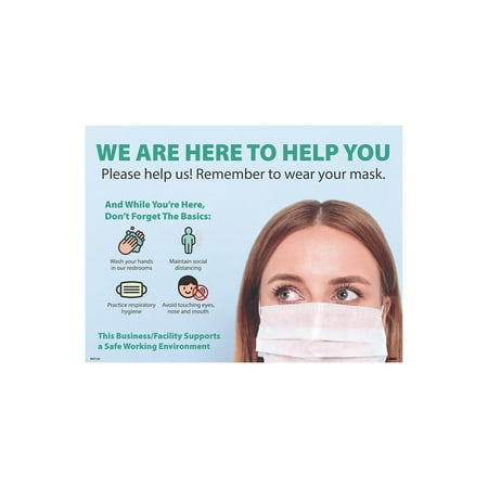 UPC: 0887481158624 | National Marker Poster  We are Here to Help You   18  x 24  Multicolor (PST159)