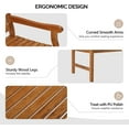 thumbnail image 5 of VINGLI Outdoor Bench Porch Bench, 47" Garden Bench Outdoor Wood Bench Patio Bench Entryway Bench for Yard Park, 800lb Capacity, 5 of 7