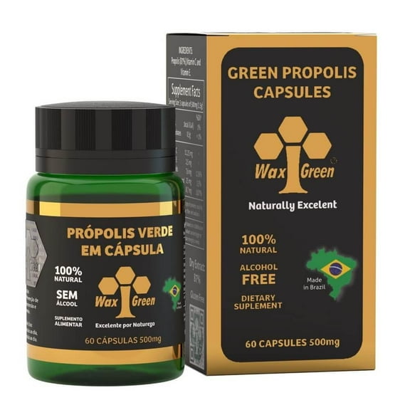 Wax Green Bee Propolis 500mg (60 Capsules)