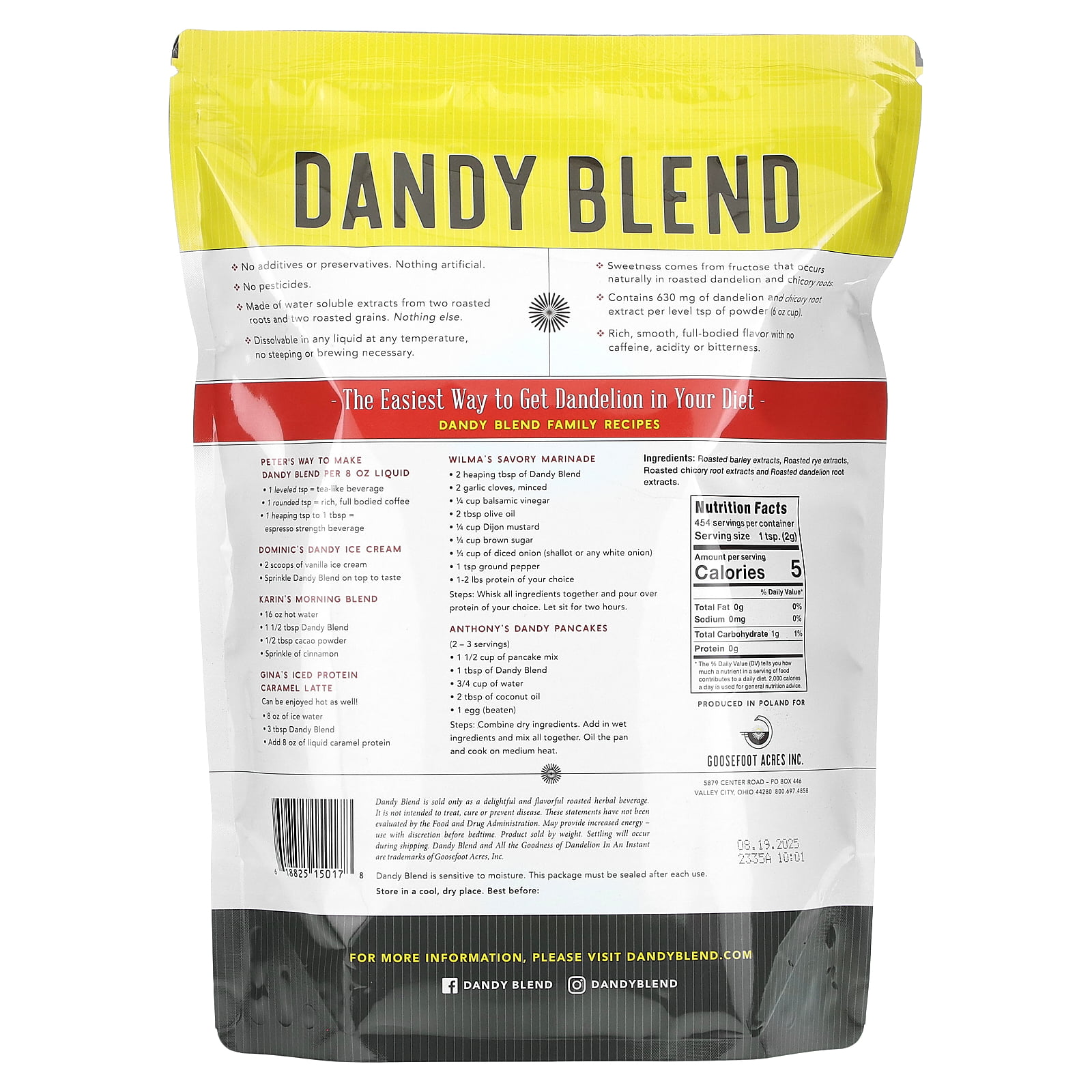 Dandy Blend, 2 lbs.