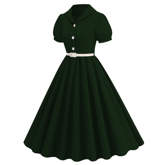 Gspmoly Robes d'Été, Mode Été Femmes Patchwork Manches Courtes Décontractée Soirée Fête Bal Robe Vacances Robes pour Femmes Liquidation