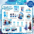 thumbnail image 6 of Frozen Birthday Party Supplies,124pcs Frozen Party Decorations&Tableware Set-Frozen Plates Napkins Cups Tablecloth Banner Backdrop,Frozen Balloons etc Frozen Themed Party Supplies, 6 of 8