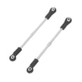 thumbnail image 1 of RC Car Steering Tie Rod, Black Silver Firm Structure RC Car Steering Pull Rods 2Pcs  For 1/8 RC Vehicle, 1 of 8