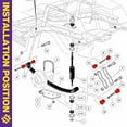 thumbnail image 6 of EZGO TXT Spring Bushing Kit, Golf Cart Leaf Spring Shackles Polyurethane Bushing Sleeve for 1994-Up EZGO TXT/Medalist and 1981-Up  DS,  Parts OE 70289-G02 70291G-01 1015583 1012303, 6 of 7