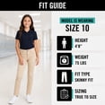 thumbnail image 6 of Beverly Hills Polo Club Girls School Uniform Pants Stretch Skinny Fit Pants 2 Pack, 6 of 7