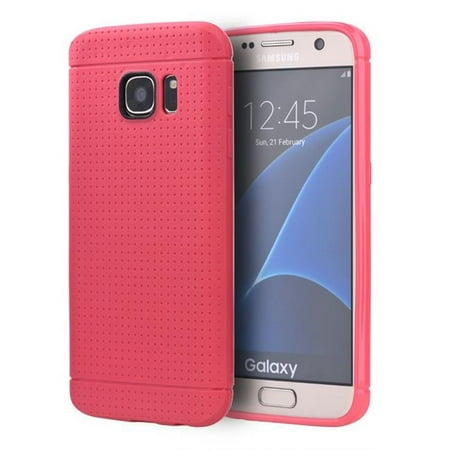 Samsung CSSAMS7EG-TPUD-HP Galaxy S7 Edge Dotted TPU Back Case, Hot Pink