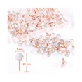 thumbnail image 2 of Push Pins 1/3 Inch Rose Gold Map Tacks 100-Count Large Size Pins Rose Gold Steel Point and Transparent Plastic Round Head, 2 of 5