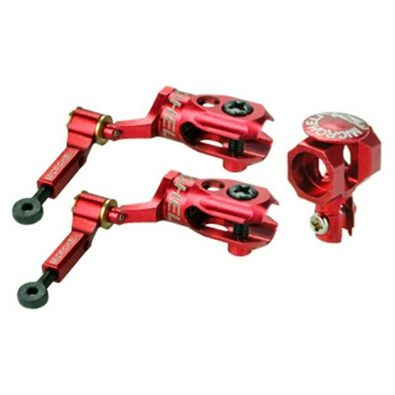 Microheli Precision CNC Aluminum DFC Main Rotor set (RED) - BLADE MCPXBL / BL2