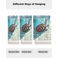 thumbnail image 4 of Coastal Sea Turtle Swag Valances for Windows, Blue Nautical Summer Beach Vintage Rod Pocket Sheer Valances for Small Windows, Swag Toppers Light Filtering for Kitchen Living Room 2 Panels 36''x36'', 4 of 6