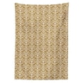 thumbnail image 3 of Ambesonne Damask Tablecloth Rectangular Table Cover, Abstract Pastel Flourish, 52"x70", Pale Caramel Cream, 3 of 4