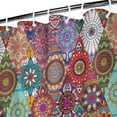 thumbnail image 3 of Multicolor Ethnic Diamond Pattern Shower Curtain 36"x72" ,Bathroom Decorative Shower Curtains Set with 12 Hooks,Modern Waterproof Washable Shower Curtain, 3 of 6