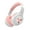Pink, variant on TZYUDK Beige Head Mounted Foldable Soft Headband Low Latency High Battery 5.4 Sports Gaming Bluetooth Headphones Earphones Plastic