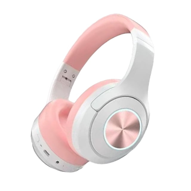 Lightweight Head-Mounted Audio Foldable Construction Vivid Sound Reproduction 38H Battery Performance Bluetooth 5.4 Technology Pink Surface Pink