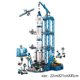 thumbnail image 5 of Bloques de construcción de modelo de lanzamiento de cohete espacial para niños, juguete de ladrillos de nave espacial, Lanzadera de estación espacial de ciudad, astronauta, juguetes de Navidad, 5 of 5