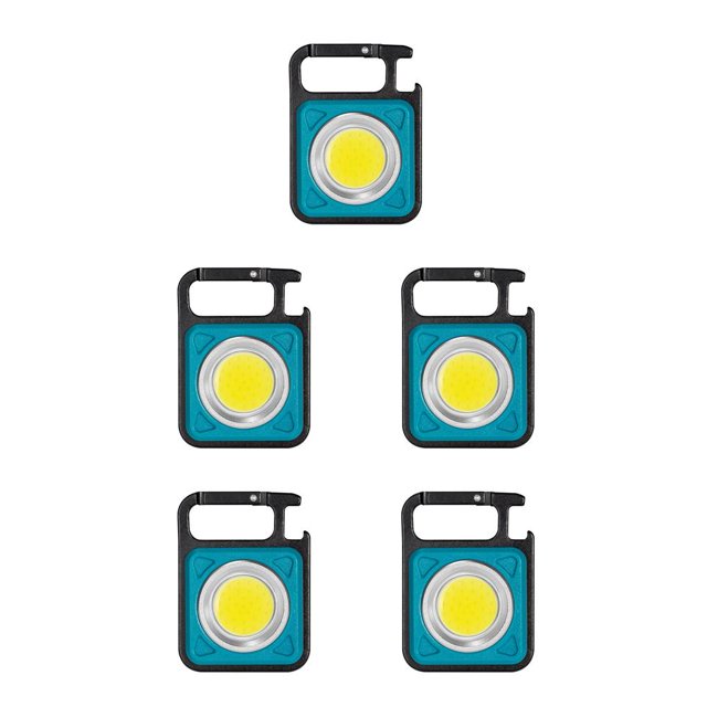 Shengyu Camping Flashlight Adjustable Lights Keychain Work Lamps Life Waterproof Portable Torch Outdoor Climbing Backpacking Green 5Set