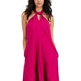 thumbnail image 2 of INC International Concepts Women's Halter Neck Maxi Dress Purple Size Petite Small, 2 of 3