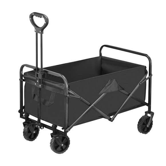 KNFATEQVEDG Outdoor Folding Camping Vehicle Large Capacity Camping Cart Cart Off Road Wide Wheel Climbing Ladder Trailer Convenient Storage and Handling Vehicle Canada Day