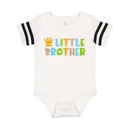 

Inktastic Baby Little Brother with Crown Gift Baby Boy Bodysuit