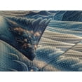 thumbnail image 4 of Ambesonne Abstract Mountains Quilted Bedspread Set 3 Pcs, Dreamy Night, King Size, Night Blue and Coconut, 4 of 5