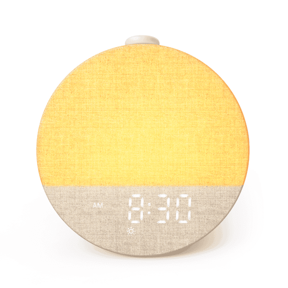 Dreamegg White Noise Sound Machine, Sunrise Alarm Clock with 29 Soothing Sounds ,Natural Wake-Up Sound Machine for Adults Kids, White