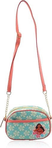 Disney Crossbody Bag for Girls Official Licensed Moana Purse 8 Inch Faux Leather Tote with Adjustable Straps
