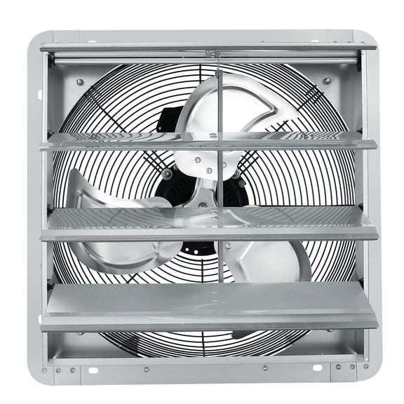 16 Inch 2000 CFM Aluminum Shutter Exhaust Fan with AC Motor - Wall Mount Attic Cooling Fan for Greenhouses, Garages, Sheds