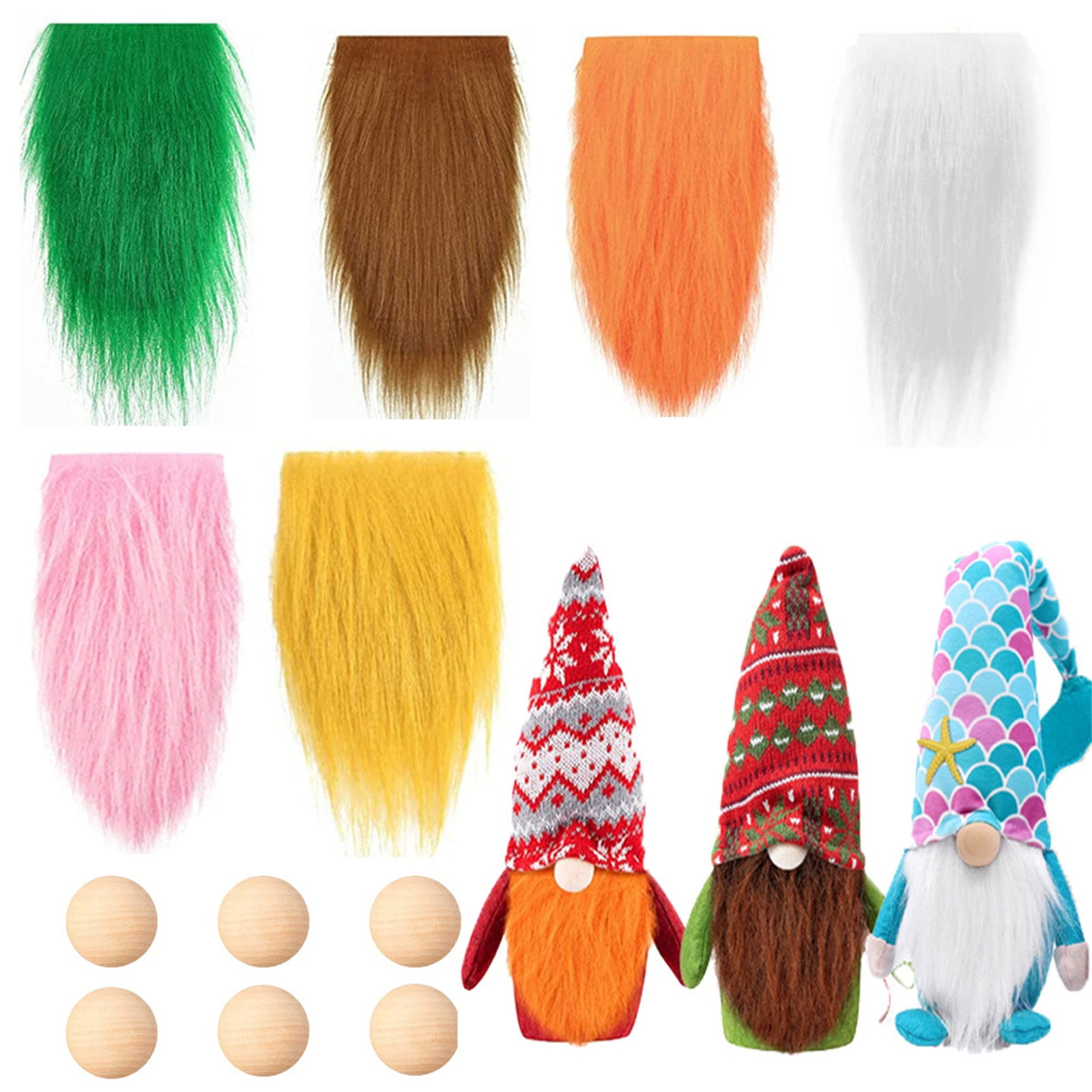 Gnome Beards for Crafting, 30 Pieces Pre-Cut Christmas Gnome Beards and  Noses and Gnome Braids for Crafts Christmas Valentine's Day Independence  Day