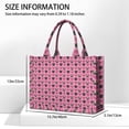 thumbnail image 3 of Large Capacity Tote Bag,Pink Pug Puppies Handbag Fashion Luxury Tote Bag,15.7"x13"x 5.1" Inches,Laptop Compatible, 3 of 6