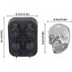 thumbnail image 4 of FLZONE 4 Gitter 3D Totenkopf Silikon Eiswürfelform, lustiger Eisschädel para whisky, cócteles, Likör y Saft Getränke mit Mini-Trichter Ormromra LKX-1079, 4 of 8