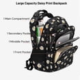 thumbnail image 3 of 3-Piece Backpack Set,Large Capacity Daisy Print Backpack with Insulated Lunch Bag & Pencil Pouch,Waterproof with Laptop Compartment & Side Pocket, 3 of 8