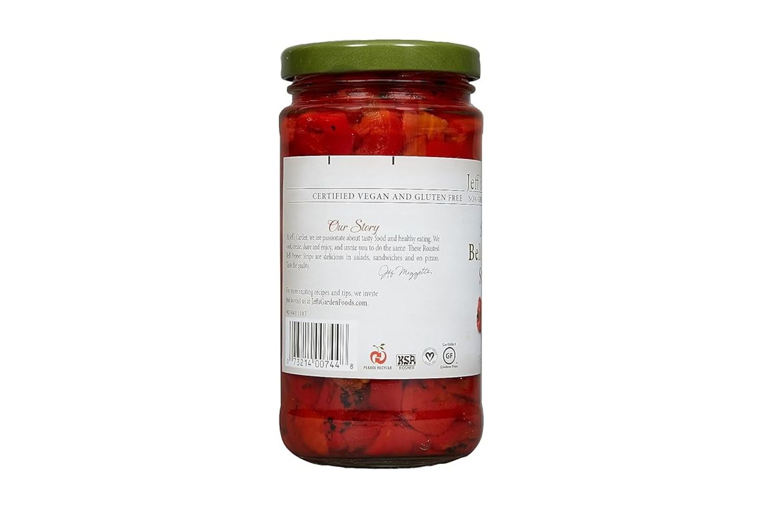 (Pack of 6) Jeffs Garden Roasted Bell Pepper Strips, 12 oz
