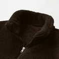 thumbnail image 6 of outfmvch jackets for men fuzzy sherpa jacket casual winter stand collar zip up outwear womens tops cardigan for men mens sweaters brown, 6 of 9