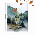 thumbnail image 3 of UXIEQU Misty Mountain Forest Landscape Canvas Wall Art Print 15.75x11.81 Inches, 3 of 8