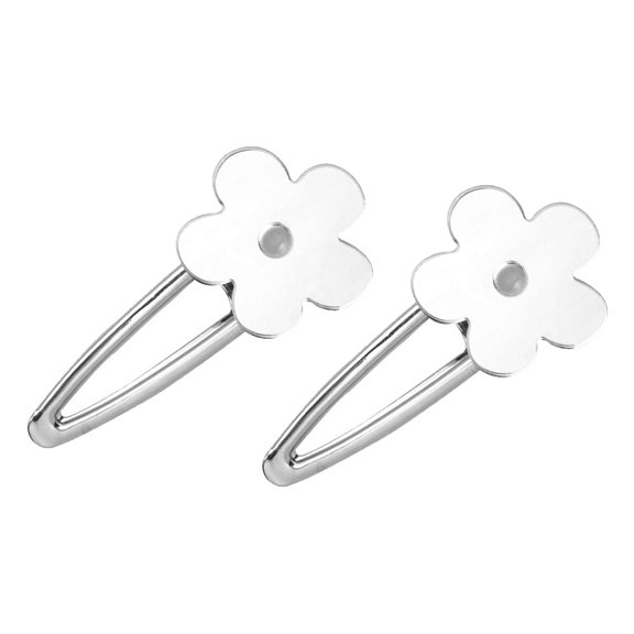 Raindrops 2 Pcs Bird Mirror Flower Hair Clip Anniversary Hair Accessory Girl 5X2cm Silver