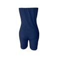thumbnail image 4 of JFGHDG Womens Summer Romper Strapless Bandeau Tube Solid Color Stretch Beach Vacation Jumpsuit Resort Wear Short Bermuda Shorts Club Outfit Navy XL, 4 of 9