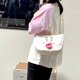 thumbnail image 2 of Bolso bandolera de dibujos animados para mujer, bolso divertido con correa ajustable, bolso sencillo para niñas, 2 of 3