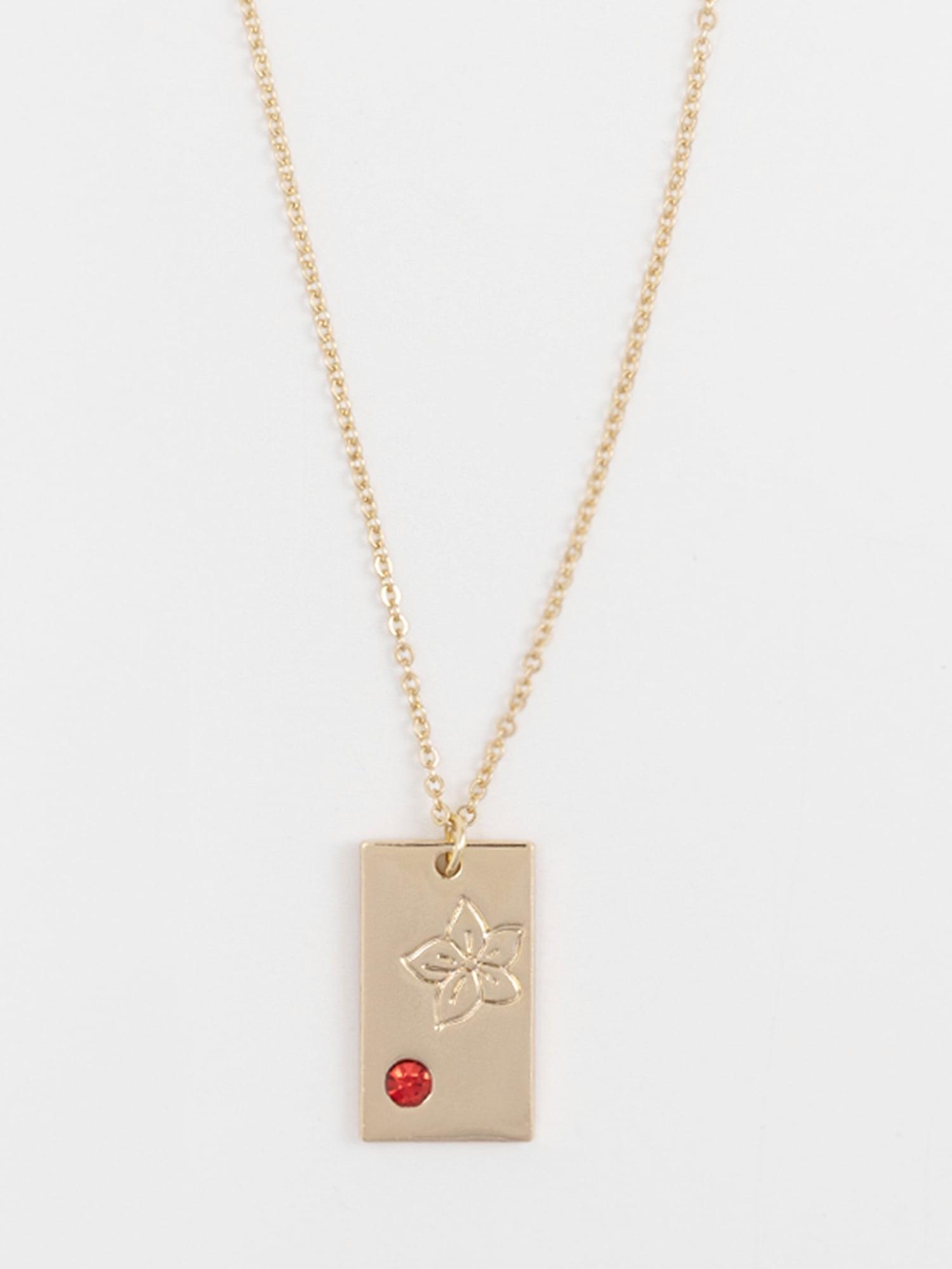 Time and Tru Women's Goldtone Necklace, July Birthstone