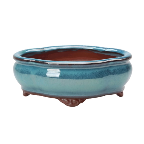 ACDANC Ceramic Flower Pots with Drain Hole Elegant Breathable Rough Pottery Bonsai Pots for Home Apartment Office Decor bonsai pot