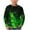 Green, variant on Boys Long Sleeve Prints Shirts Cute Crewnecks Tops Dressy Casual Blouses Clothes Round Neck Shirts