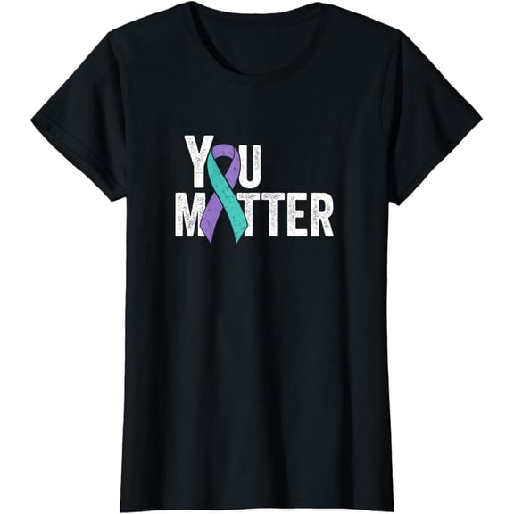 You Matter - Suicide Prevention Teal Purple Awareness Ribbon T-Shirt