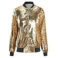 HBFAGFB Women's Jacket Plus Size Loose Sequin Jacket Long Sleeved Coat