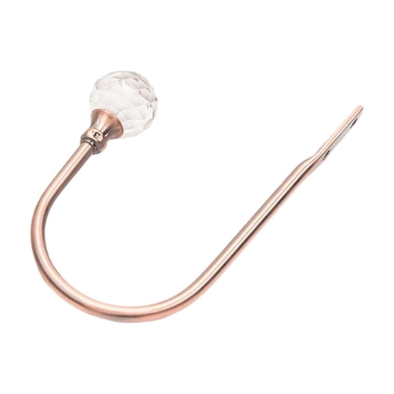 Clearance Under $2.94! 1PC Wall Mounted Curtain Holdback, U-Shaped Metal Hook with Decorative Finial, for Drapes & Home Organization, (A, Rose Gold)