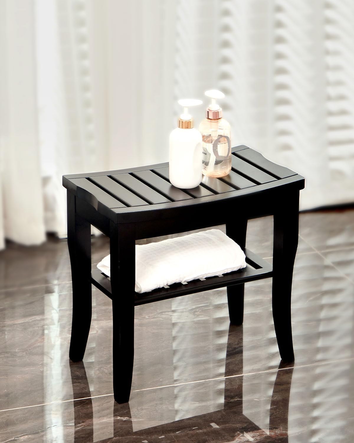 OasisSpace Bamboo Shower Bench, 19