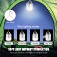 thumbnail image 3 of Lámpara solar para acampar: linterna LED recargable, lámpara LED portátil para acampar, iluminación impermeable para acampar, brillo ajustable, lámpara para tienda de campaña de 4 modos para senderis, 3 of 5