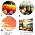 thumbnail image 3 of Designart "Radiating Sun Over Plains II" Landscape Modern Metal Wall Decor, 3 of 5