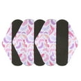 thumbnail image 4 of Menstruel 5 Pcs Protège-Dessous Menstruels Lavables Réutilisables Anti-Fuites en Charbon de Bambou pour Femmes Taille m, 4 of 8