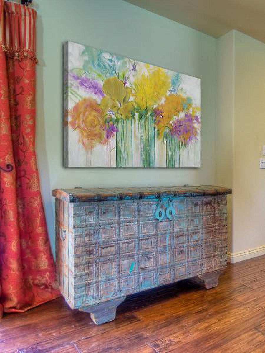 "Warm Summer Blooms I" Painting Print on Wrapped Canvas