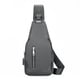 thumbnail image 1 of Bolso De Pecho para Hombre, Bolso De Hombro Impermeable para Ocio, Bolso De Pecho con Puerto De Carga USB, Mochila De Viaje para Senderismo,Gray, 1 of 5